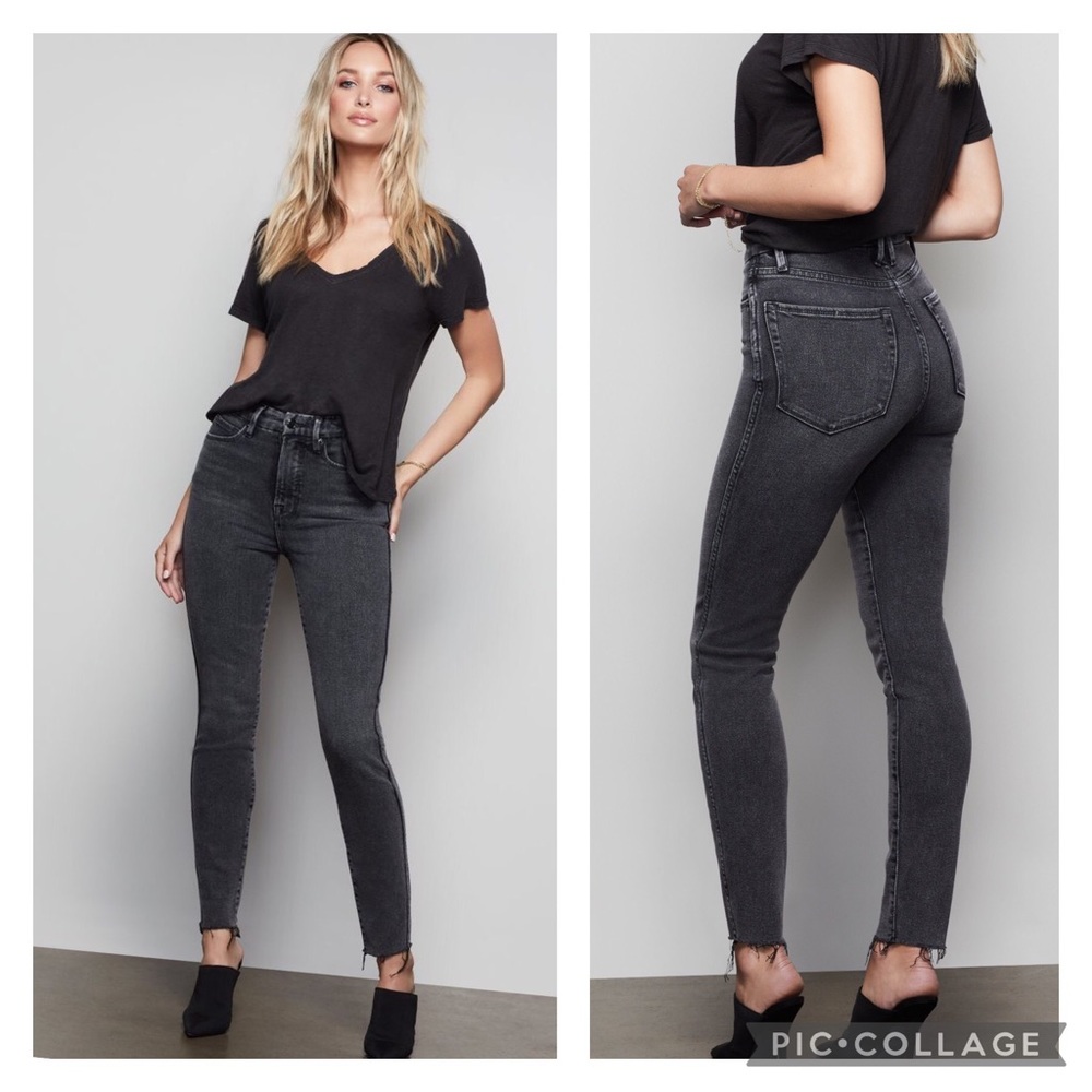 GOOD AMERICAN GOOD CURVE SKINNY RAW EDGE 6 or 28